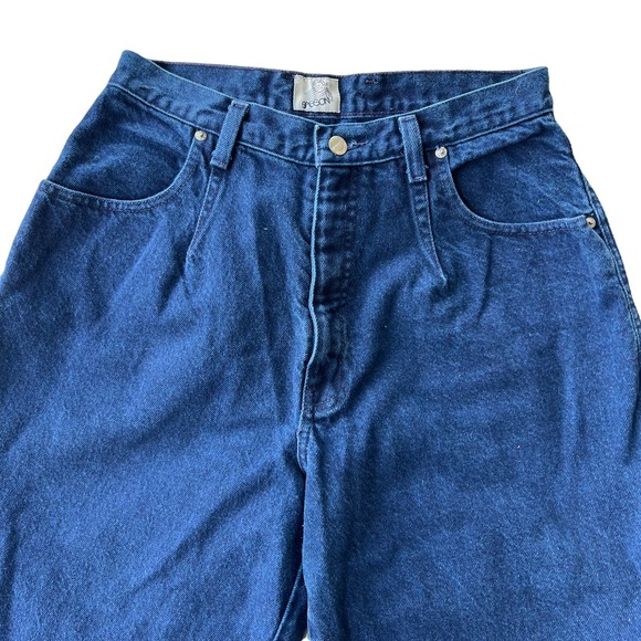Sasson Vintage Mom Jeans Waist Size 29 High Waisted Dark Wash 80's Relaxed - Picture 5 of 6